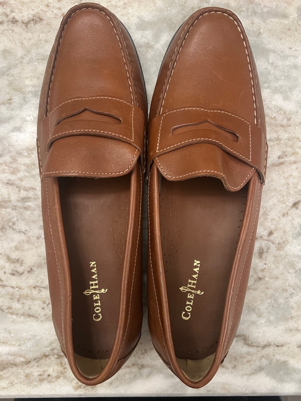 NWOT Cole Haan Women’s Alexa Penny Mocs ll Saddle Brown Leather Penny Loafers 9